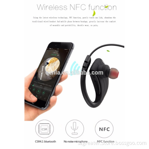 behind the neck Bluetooth headphones bluetooth noise cancelling earphones microphone